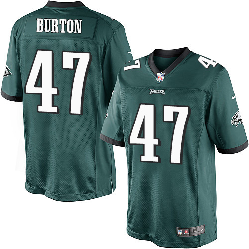 Men's Limited Trey Burton Nike Jersey Midnight Green Home - #47 NFL Philadelphia Eagles